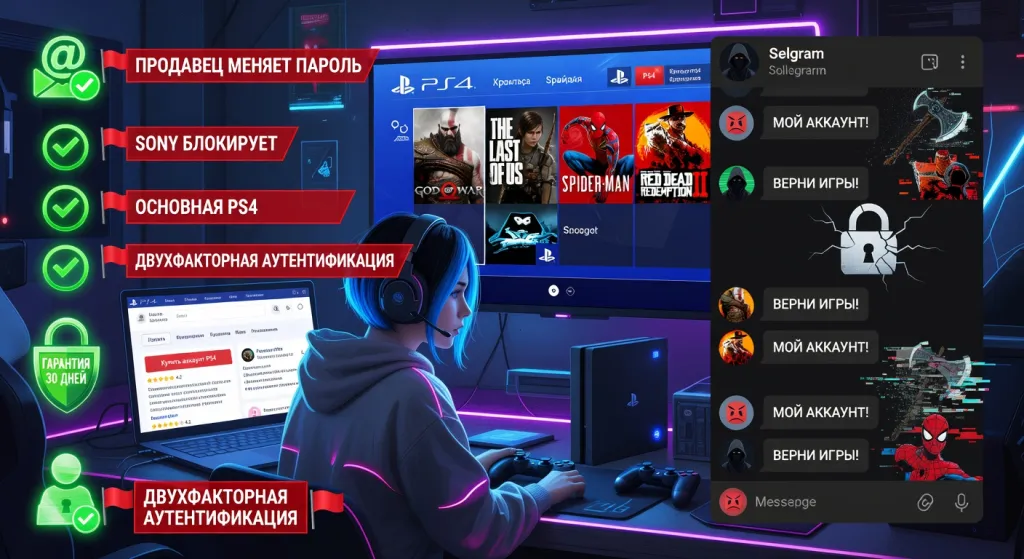 Как безопасно купить аккаунт PS4 с играми и не потерять доступ